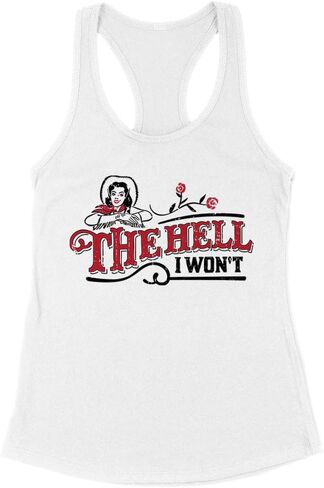 TeesAndTankYou The Hell I Won't Tank Top Fitted Racerback Women's in Kuwait