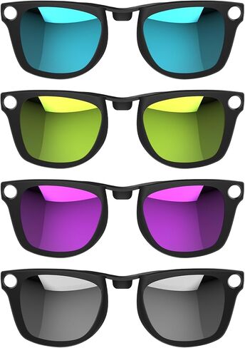 2Pcs Polarized Clip for Ray-Ban Meta Wayfarer Smart Glasses, Discoloration Clips Compatible with Ray-Ban Meta Wayfarer Standard (Size M) Protect Your Eyes, Cool and Fashion (Yellow, Purple) in Kuwait