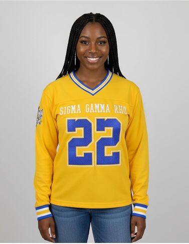 Big Boy Sigma Gamma Rho Divine 9 S1 Long Sleeve Jersey [Long Sleeve - Gold] - ID#75475-75-208-0-7 in Kuwait
