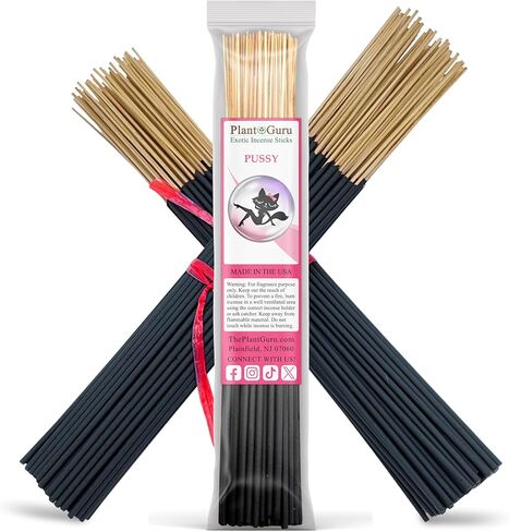 Pussy Incense Sticks 11" - 1 Bundle 85 to 100 Sticks - Smooth and Clean Long Burn Time, 45 to 60 Minutes. in Saudi Arabia