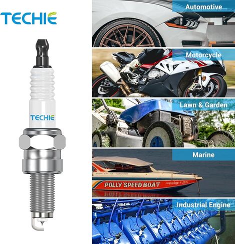 TECHIE T-F6RTI Iridium Spark Plug Replace for NGK 3484/BPR6EIX BPR6EGP, NGK BPR6ES F6RTC,BOSCH WR7DS, CHAMPION RN10GY RN8WYP, DENSO W20EP-GU W20EP-ZU,OEM (1) in Kuwait