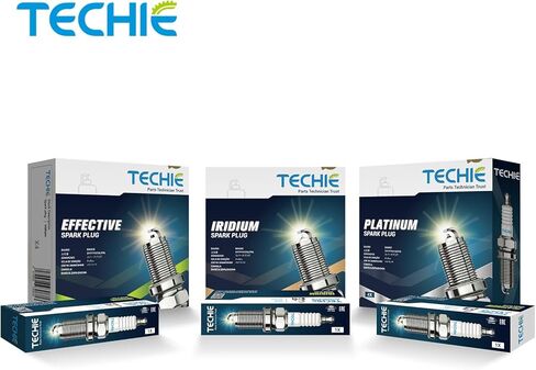 TECHIE T-F6RTI Iridium Spark Plug Replace for NGK 3484/BPR6EIX BPR6EGP, NGK BPR6ES F6RTC,BOSCH WR7DS, CHAMPION RN10GY RN8WYP, DENSO W20EP-GU W20EP-ZU,OEM (1) in Kuwait
