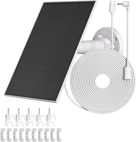 4W Solar Panel for Ring Doorbell Built-in 5200mAh Battery Compatible with Ring Video Doorbell 3, 3 Plus, 4 & Battery Doorbell Plus - IP66 Waterproof, 13.1ft Long Charging Cable in Kuwait