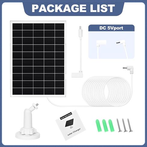 2 حزمة من الألواح الشمسية 8 واط للكاميرا الحلقية اللاسلكية الخارجية، متوافقة مع الكاميرا الخارجية (كاميرا لاصقة)، كاميرا خارجية بلس، كاميرا لاصقة برو، بطارية كاميرا سبوتلايت/زائد/برو، شحن سريع in Kuwait