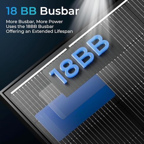 300 Watt Solar Panel, Upgraded 18BB Solar Cells 24.6% High Efficiency Monocrystalline 12V/24V PV Module for Home Rooftop RV Camper Marine Boat Off Grid System All Black (1pack) in Kuwait