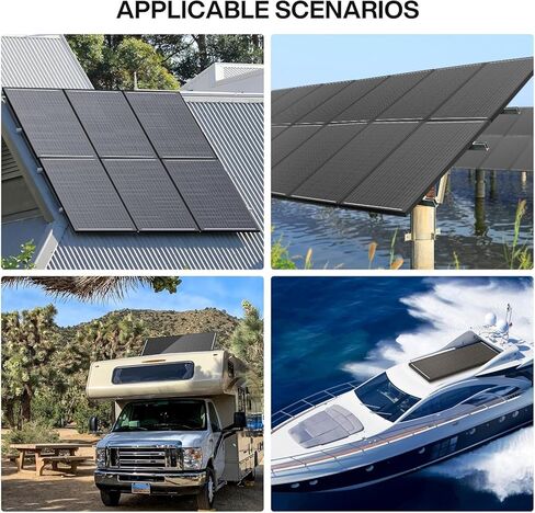 300 Watt Solar Panel, Upgraded 18BB Solar Cells 24.6% High Efficiency Monocrystalline 12V/24V PV Module for Home Rooftop RV Camper Marine Boat Off Grid System All Black (1pack) in Kuwait