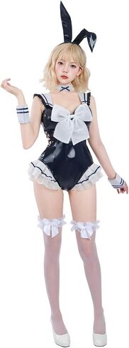 NSPSTT الأرنب زي المرأة الأرنب البدلة هالوين تأثيري ارتداءها مع جوارب in Kuwait