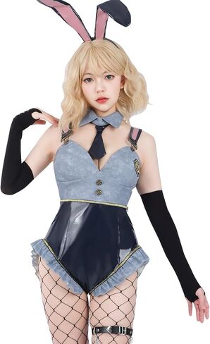 NSPSTT Bunny Costume Women Bunny Suit Halloween Cosplay Bodysuit with Stockings in Saudi Arabia