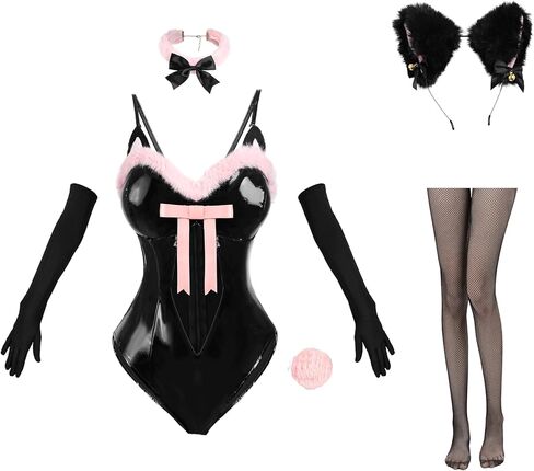NSPSTT Bunny Costume Women Bunny Suit Halloween Cosplay Bodysuit with Stockings in Saudi Arabia