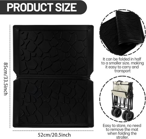 سجادة مناسبة لجميع الأحوال الجوية لسلسلة Wonderfold W4، سجادة أرضية عربة مقاس 33.5 × 20.5 بوصة مع خطافين، قابلة لإعادة الاستخدام وسهلة التنظيف لحماية عربة W4 من المياه الرملية والأوساخ in Kuwait