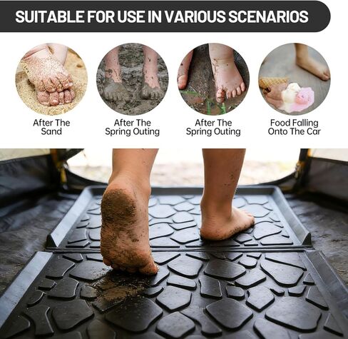 سجادة مناسبة لجميع الأحوال الجوية لسلسلة Wonderfold W4، سجادة أرضية عربة مقاس 33.5 × 20.5 بوصة مع خطافين، قابلة لإعادة الاستخدام وسهلة التنظيف لحماية عربة W4 من المياه الرملية والأوساخ in Kuwait