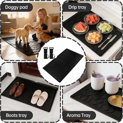 سجادة مناسبة لجميع الأحوال الجوية لسلسلة Wonderfold W4، سجادة أرضية عربة مقاس 33.5 × 20.5 بوصة مع خطافين، قابلة لإعادة الاستخدام وسهلة التنظيف لحماية عربة W4 من المياه الرملية والأوساخ in Kuwait