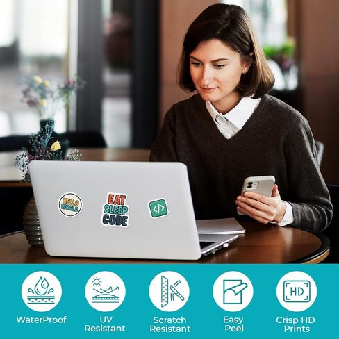 STICKERJET Custom Vinyl Stickers - Personalize Your Own Labels with Your Photo, Text, Logo or Image - Fade Resistant Waterproof Custom Decals for Logo, Branding, Packaging - Customized Sticker Label in Kuwait