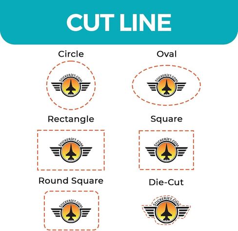 STICKERJET Custom Vinyl Stickers - Personalize Your Own Labels with Your Photo, Text, Logo or Image - Fade Resistant Waterproof Custom Decals for Logo, Branding, Packaging - Customized Sticker Label in Kuwait