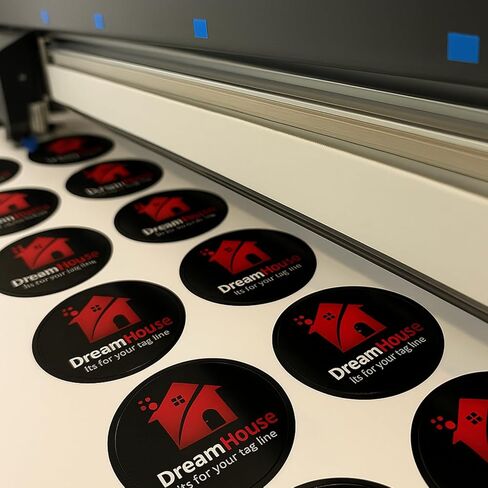 STICKERJET Custom Vinyl Stickers - Personalize Your Own Labels with Your Photo, Text, Logo or Image - Fade Resistant Waterproof Custom Decals for Logo, Branding, Packaging - Customized Sticker Label in Kuwait