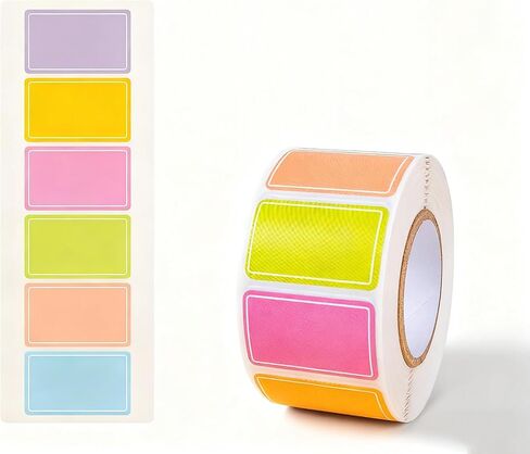 500 Pcs Bright Color Waterproof Self-Adhesive Label Stickers (25mm×15mm), Color-Coded Labels for Home Office Organizing & Markin in Saudi Arabia