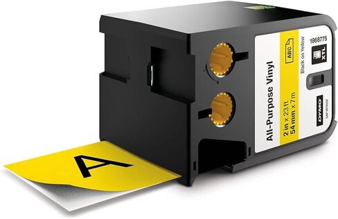 ملصقات الفينيل DYMO XTL لجميع الأغراض، 1/2 بوصة × 23 بوصة، أسود على شفاف in Saudi Arabia