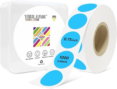3/4 Inch Circle Dot Stickers 1000PCS White Blank Color Coding Thermal Labels Dots Writable Printable Small Round Dot Stickers for Office, Inventory, Garage in Kuwait