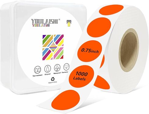 3/4 Inch Circle Dot Stickers 1000PCS White Blank Color Coding Thermal Labels Dots Writable Printable Small Round Dot Stickers for Office, Inventory, Garage in Saudi Arabia