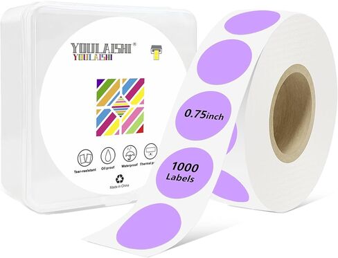 3/4 Inch Circle Dot Stickers 1000PCS White Blank Color Coding Thermal Labels Dots Writable Printable Small Round Dot Stickers for Office, Inventory, Garage in Saudi Arabia