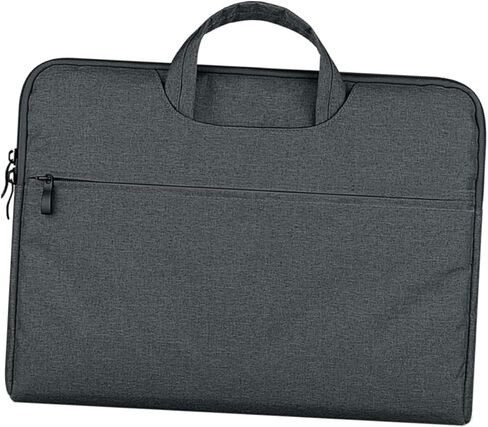 POPETPOP Fashion Portable Computer Bag for Dark Gray Laptop Tote Briefcase Durable Cloth Material Shock Absorption Scratch Protection for Business in Saudi Arabia