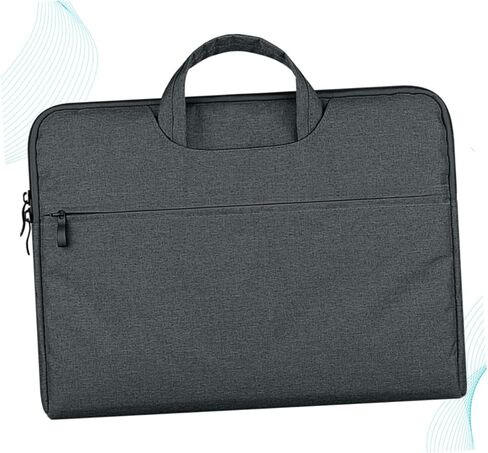 POPETPOP Fashion Portable Computer Bag for Dark Gray Laptop Tote Briefcase Durable Cloth Material Shock Absorption Scratch Protection for Business in Saudi Arabia