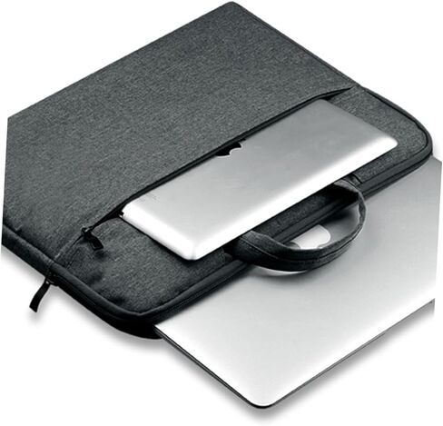 POPETPOP Fashion Portable Computer Bag for Dark Gray Laptop Tote Briefcase Durable Cloth Material Shock Absorption Scratch Protection for Business in Saudi Arabia