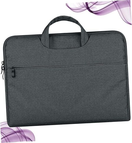 POPETPOP Fashion Portable Computer Bag for Dark Gray Laptop Tote Briefcase Durable Cloth Material Shock Absorption Scratch Protection for Business in Saudi Arabia