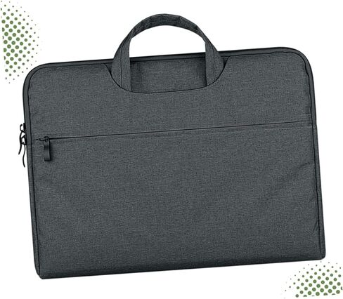 POPETPOP Fashion Portable Computer Bag for Dark Gray Laptop Tote Briefcase Durable Cloth Material Shock Absorption Scratch Protection for Business in Saudi Arabia