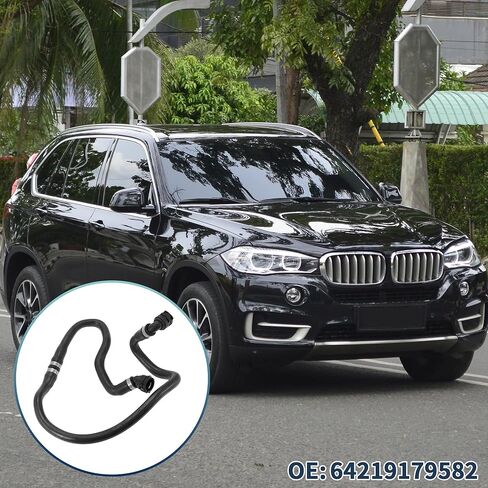 HVAC سخان خرطوم رادياتير محرك المبرد خرطوم رقم 64219179582 لسيارات BMW X3 2011-2017 لسيارات BMW X4 2015-2018 مطاط أسود جيد الختم in Saudi Arabia