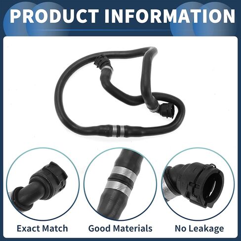 HVAC سخان خرطوم رادياتير محرك المبرد خرطوم رقم 64219179582 لسيارات BMW X3 2011-2017 لسيارات BMW X4 2015-2018 مطاط أسود جيد الختم in Saudi Arabia
