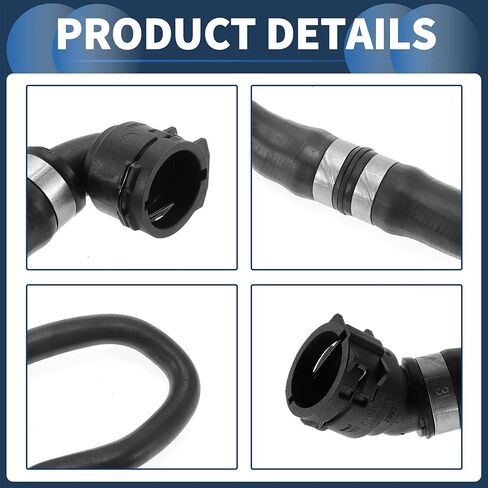 HVAC سخان خرطوم رادياتير محرك المبرد خرطوم رقم 64219179582 لسيارات BMW X3 2011-2017 لسيارات BMW X4 2015-2018 مطاط أسود جيد الختم in Saudi Arabia