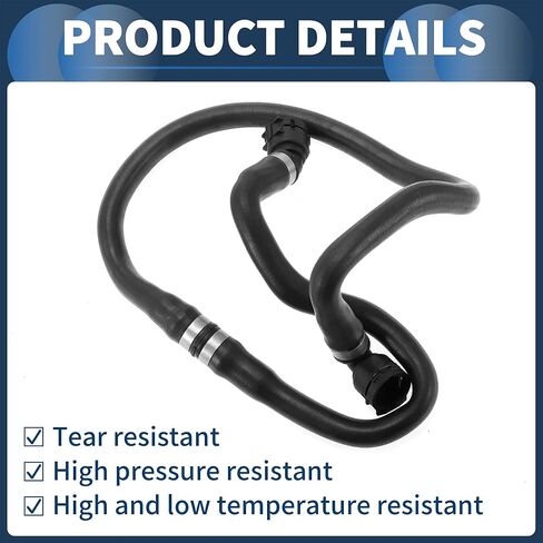 HVAC سخان خرطوم رادياتير محرك المبرد خرطوم رقم 64219179582 لسيارات BMW X3 2011-2017 لسيارات BMW X4 2015-2018 مطاط أسود جيد الختم in Saudi Arabia