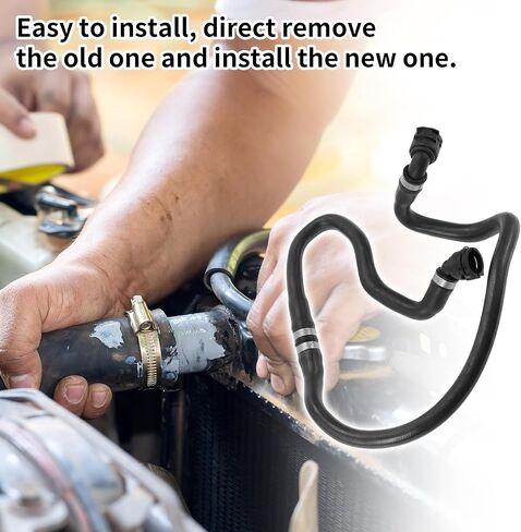 HVAC سخان خرطوم رادياتير محرك المبرد خرطوم رقم 64219179582 لسيارات BMW X3 2011-2017 لسيارات BMW X4 2015-2018 مطاط أسود جيد الختم in Saudi Arabia