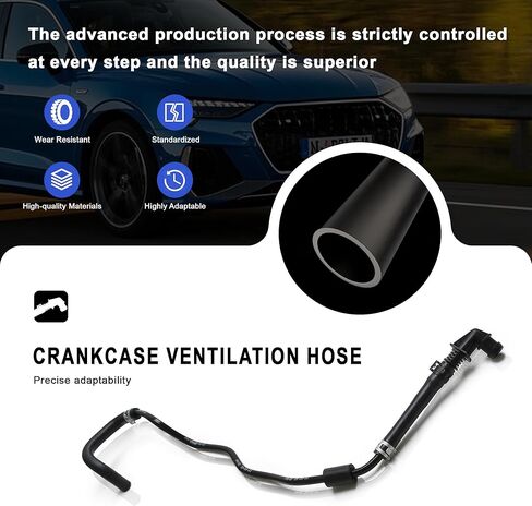 06L121081E 06L121081F أنبوب خزان تدفق سائل التبريد لخرطوم التهوية المركزي متوافق مع Audi A4 A5 A6 A7 A8 Q5 Q7 Quattro VW Touareg 1.8T 2.0T in Kuwait