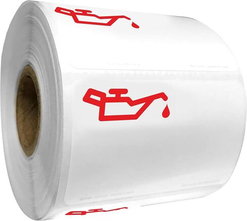 Oil Change Reminder Sticker, Stock Logo Refill Roll, with Oil Can Image, 500 Labels in Kuwait