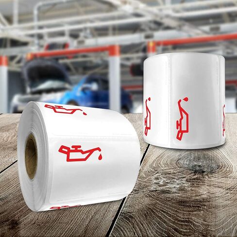Oil Change Reminder Sticker, Stock Logo Refill Roll, with Oil Can Image, 500 Labels in Kuwait
