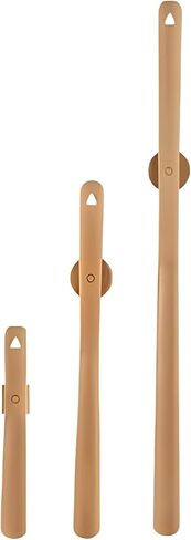 Omana Wooden Long Shoe Horn 30-75cm/11-29 Magnetic Base Ergonomic Shoehorn Lazy Helper for Tall Elderly Seniors Pregnant Support Slim Smooth Beachwood Handle Spoon Tongue (3-Pack) in Kuwait