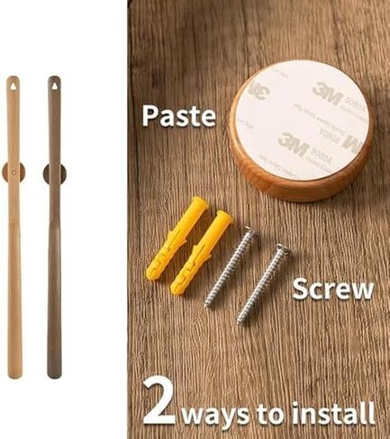 Omana Wooden Long Shoe Horn 30-75cm/11-29 Magnetic Base Ergonomic Shoehorn Lazy Helper for Tall Elderly Seniors Pregnant Support Slim Smooth Beachwood Handle Spoon Tongue (3-Pack) in Kuwait