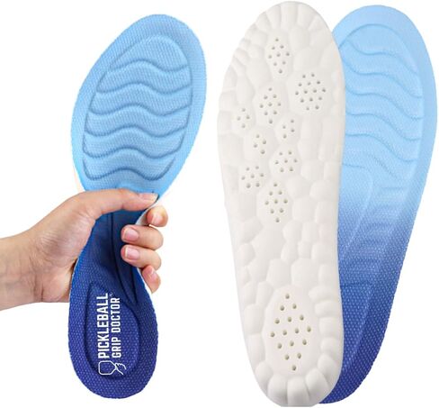نعال رياضية Pickleball - حشوات أحذية ممتصة للصدمات 4D مع دعم للقوس وكأس للكعب ووسادة مضادة للتعب - راحة عالية التأثير للجري والتدريب والمشي ورياضات الملاعب والدعم طوال اليوم in Saudi Arabia