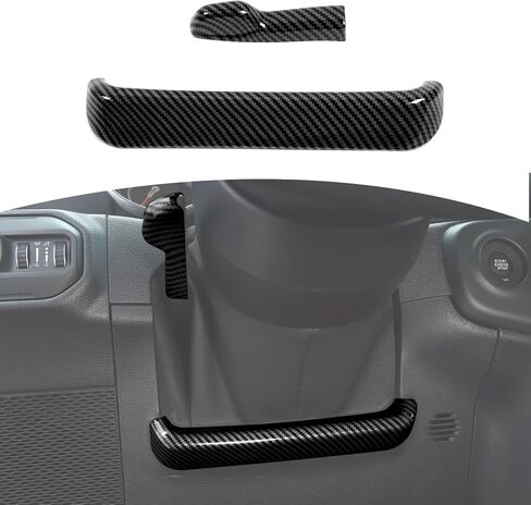 for Jeep JL Black Carbon Fiber Steering Wheel Adjustment Handle Trim Cover for Jeep Wrangler JL JLU 2018+ for Gladiator JT 2020-Present ABS Interior Accessories 2pcs in Kuwait