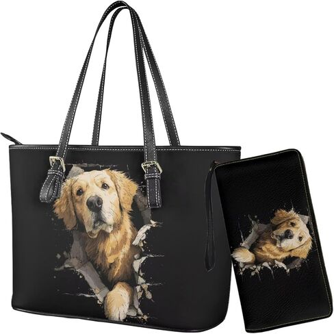 Lotusorchid Tote Top Handle Bag with Wallet Set, Women Tote Handbags Satchel Purse with Wallet for Travel in Kuwait