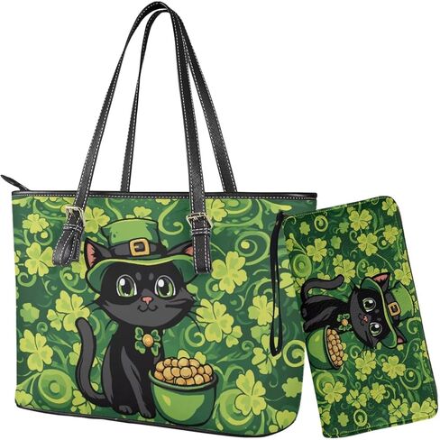Lotusorchid Tote Top Handle Bag with Wallet Set, Women Tote Handbags Satchel Purse with Wallet for Travel in Saudi Arabia