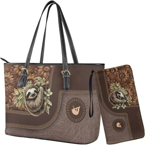Lotusorchid Tote Top Handle Bag with Wallet Set, Women Tote Handbags Satchel Purse with Wallet for Travel in Saudi Arabia
