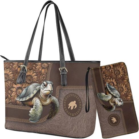 Lotusorchid Tote Top Handle Bag with Wallet Set, Women Tote Handbags Satchel Purse with Wallet for Travel in Saudi Arabia