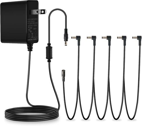 AODSK دواسة الغيتار محول التيار الكهربائي ، دواسة الغيتار محول التيار الكهربائي 9 فولت تيار مستمر 1A ، 5 طريقة ديزي سلسلة الكابلات in Kuwait