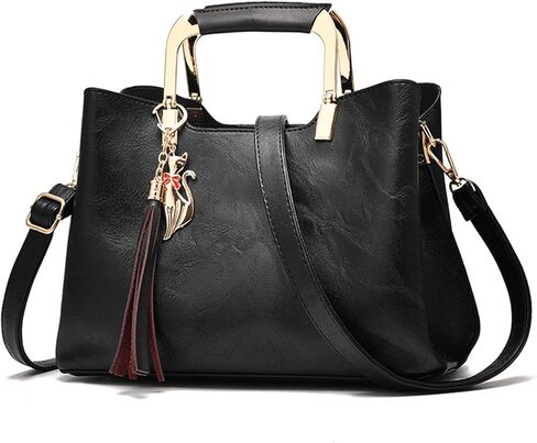 PORRASSO Women's Handbag Shoulder Bag Fashion Bags Top Handle Female PU Leather Shoulder Bag Worn Bag in Kuwait