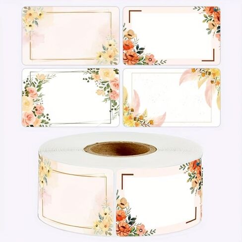 250pcs Purple All Purpose Labels - Rectangular & Flower Design, 3x5cm Size for Versatile Labeling Needs in Saudi Arabia