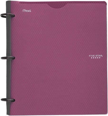 Five Star Flex Hybrid NoteBinder, 1 Inch Binder with Tabs, Notebook and 3 Ring Binder All-in-One, Purple (72522) in Saudi Arabia