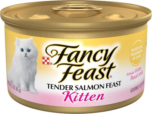 Purina Fancy Feast Kitten Tender Salmon Feast Wet Kitten Food - (Pack of 24) 3 Oz. Cans in Kuwait